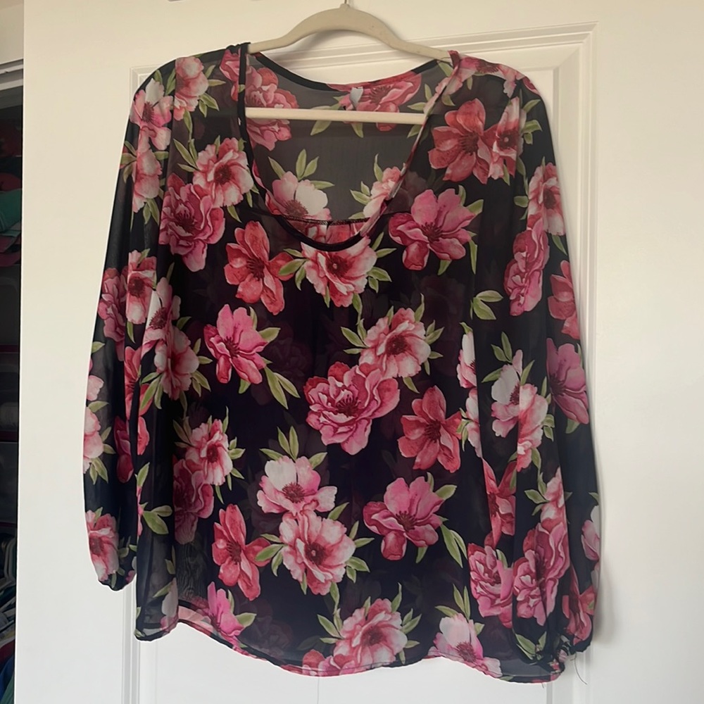 Sheer flowy top